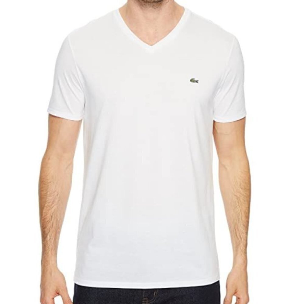 Lacoste White T Shirt Size 16 Boys Short Sleeves 100% Cotton Crew